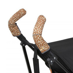 Чехлы CityGrips на ручки для коляски-трости - Brown Leopard